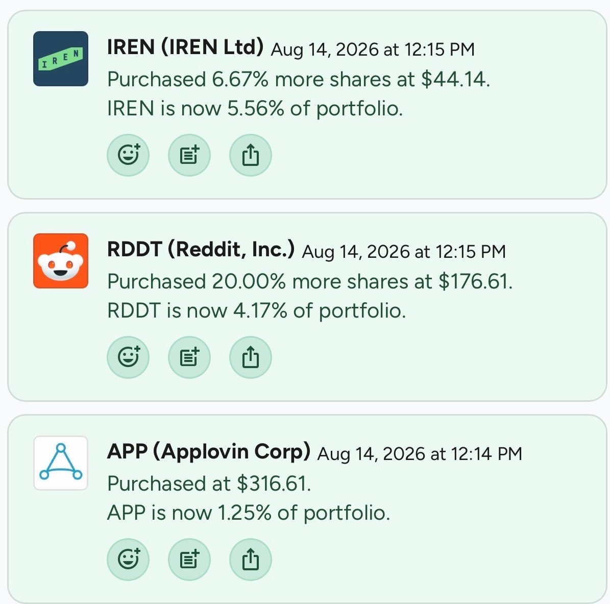 ADDED TO MY LONG-TERM PORTFOLIO