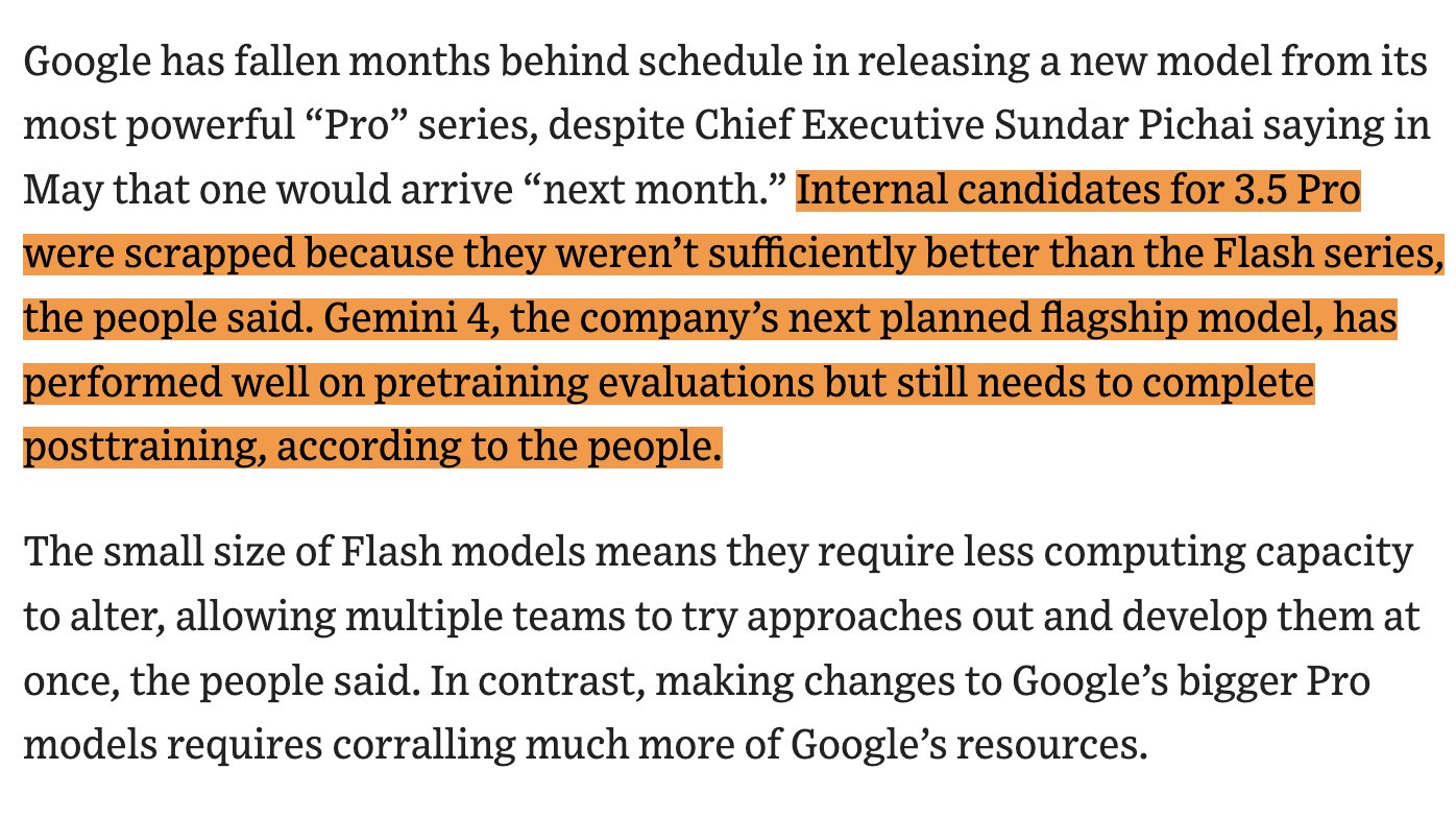 Google scraps Gemini 3.5 Pro candidates as Gemini 4 remains in development