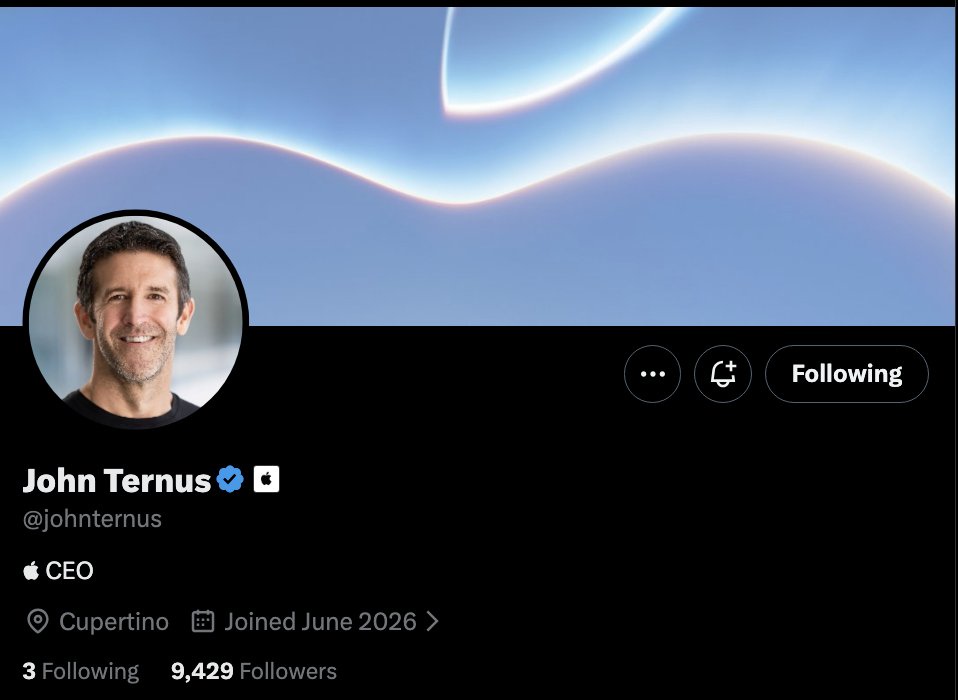 Apple CEO John Ternus officially joins X
