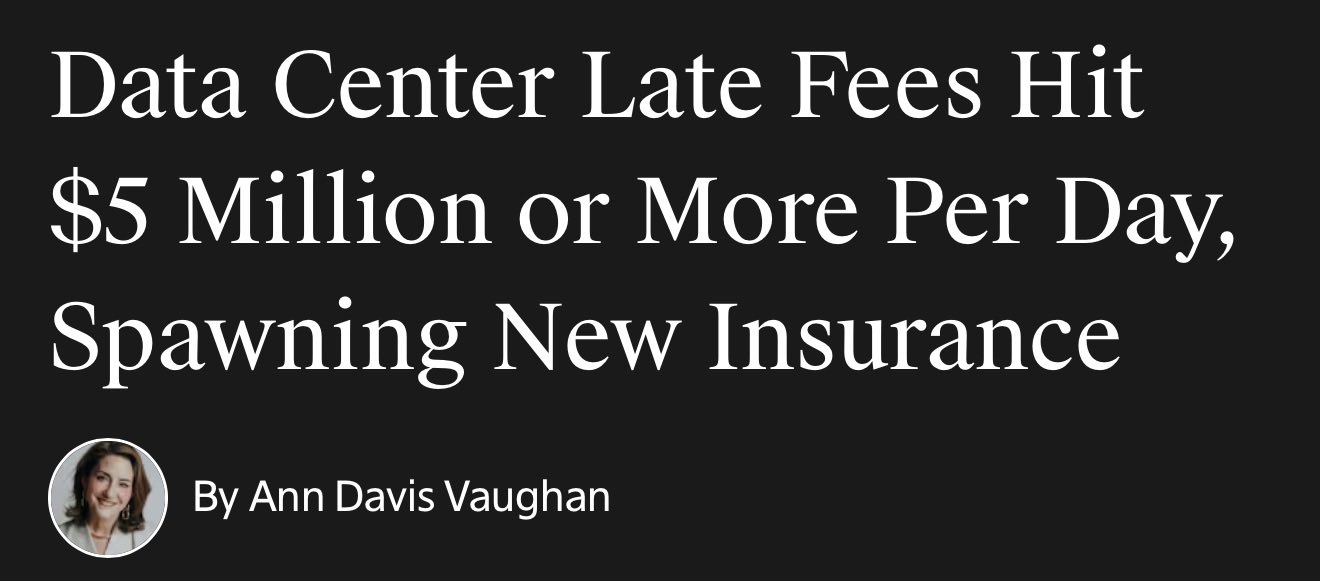 AI Data Center Tenants Now Demanding Penalties of Over $5 Million Per Day for Delivery Delays