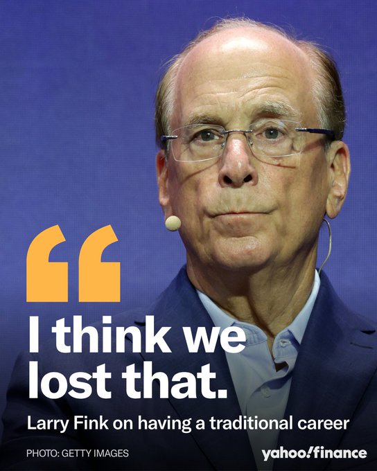 Larry Fink Says America Lost the Stability of Lifelong Careers