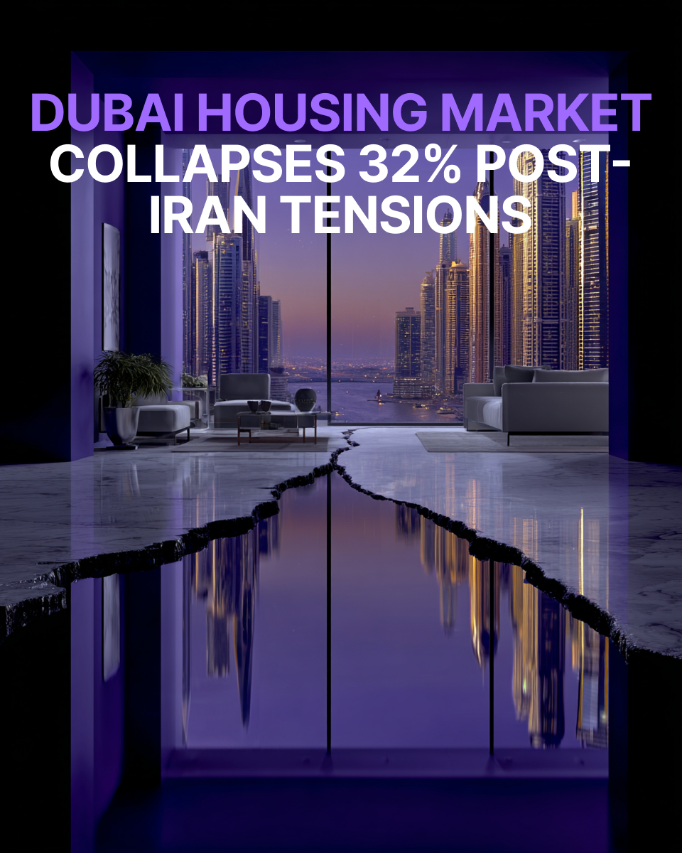 Desert dream turns nightmare: Dubai homes lose nearly a third of value post-conflict.