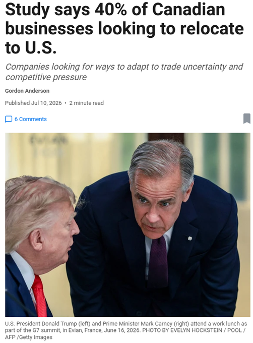 Canadian businesses look south