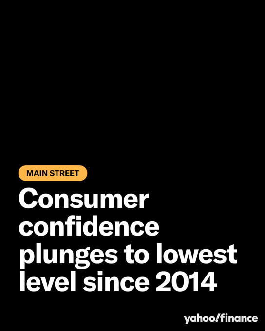 Consumer Confidence Plunges to Lowest Level in 12 Years