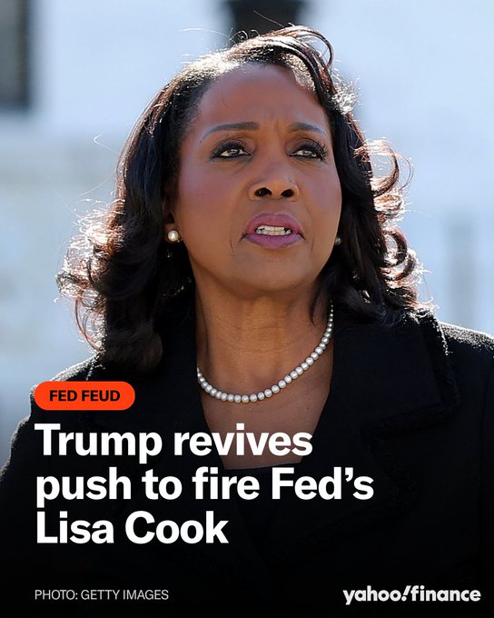 Trump Considering Removing Fed Governor Lisa Cook