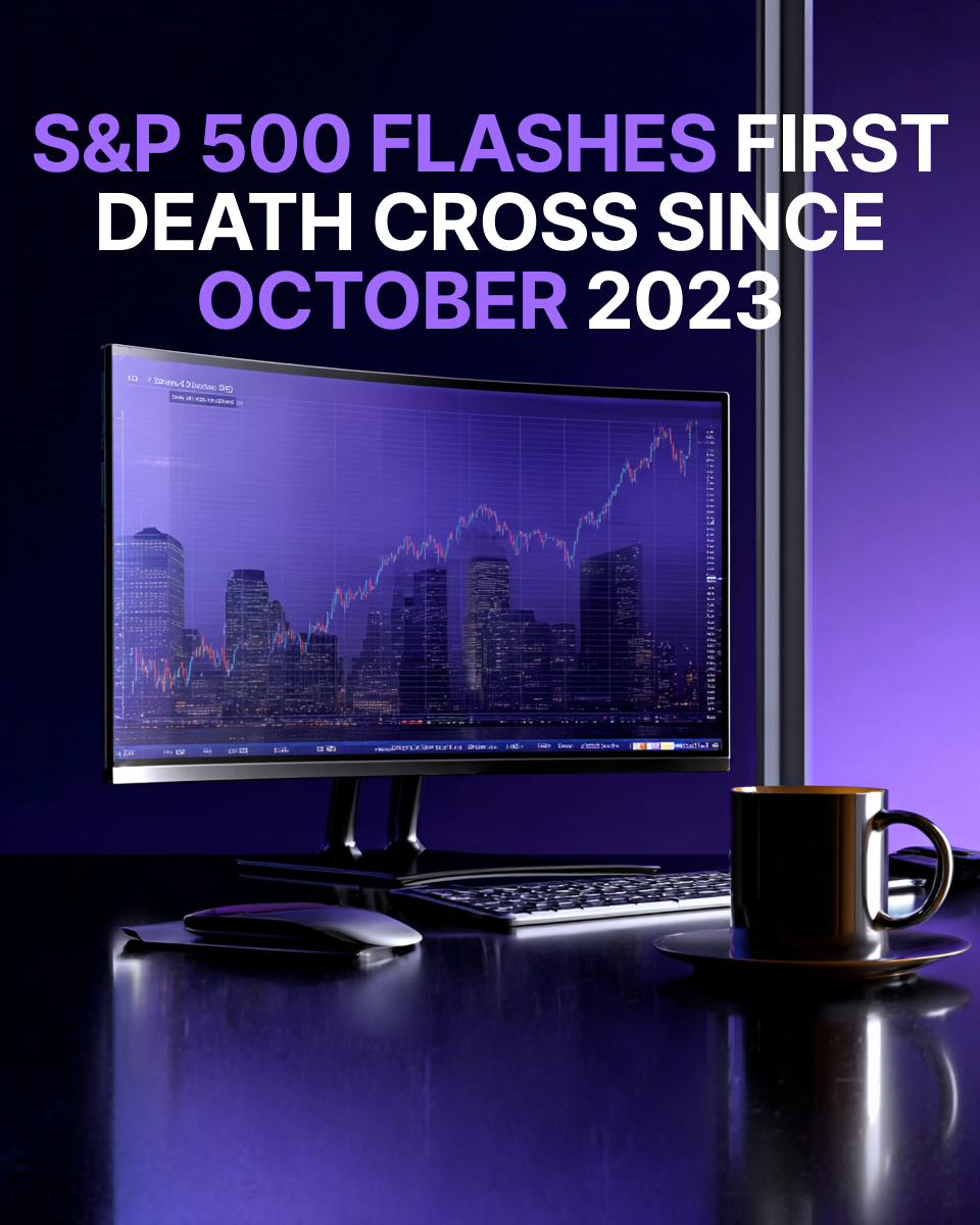 Ominous signal: S&P 500 prints first death cross in over two years.