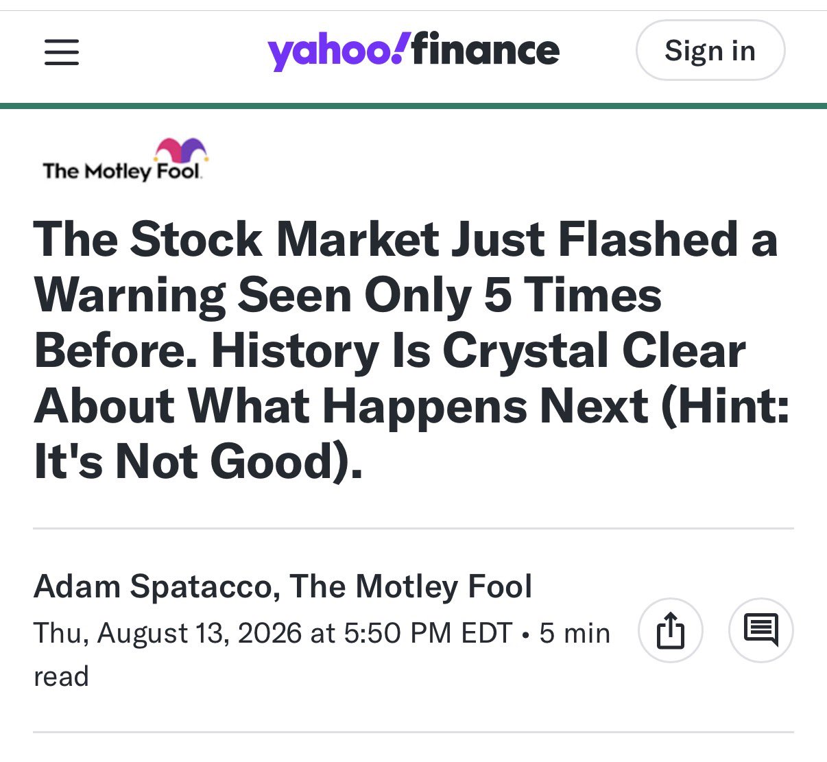 “Market Crash Incoming” Headlines Flood My Feed