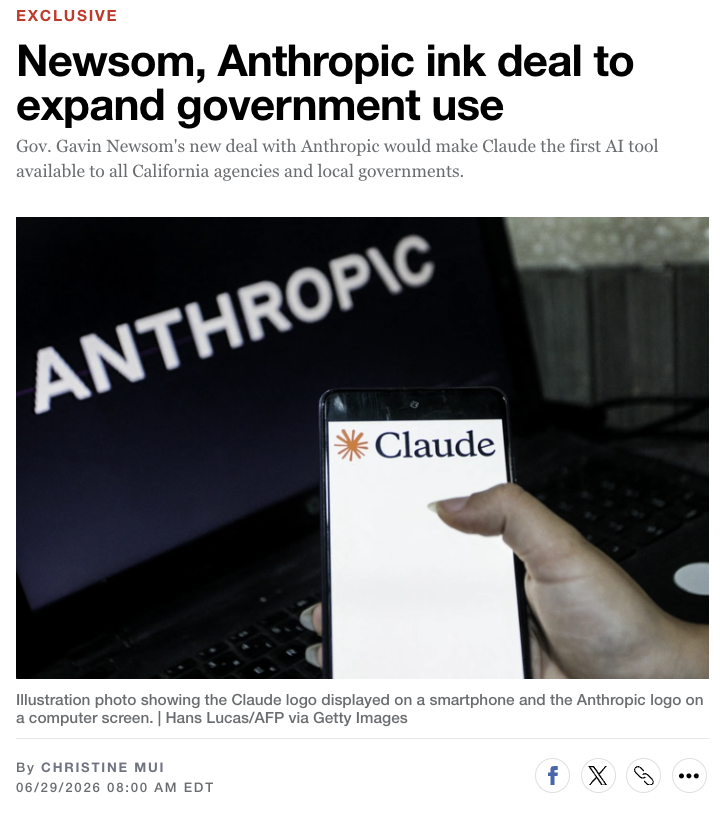 California brings Claude to state agencies