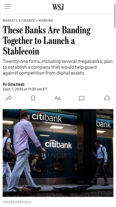 Major Global Banks to Launch Dollar-Backed Stablecoin in H1 2027