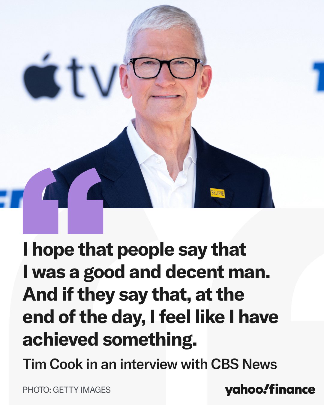 Tim Cook Says He Wants to Be Remembered for Character, Not Apple’s Success