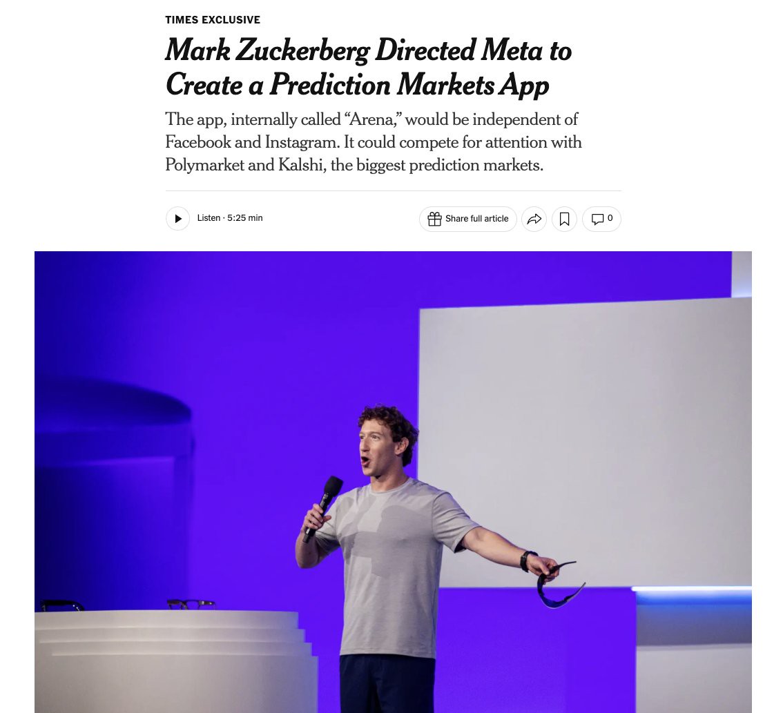 Meta is testing prediction markets
