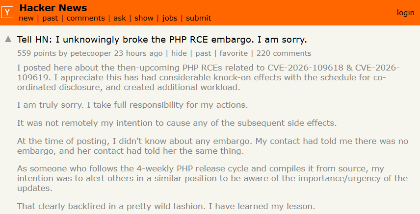 PHP Security Disclosure Reportedly Disrupted as Emergency Patches Follow Early Warning