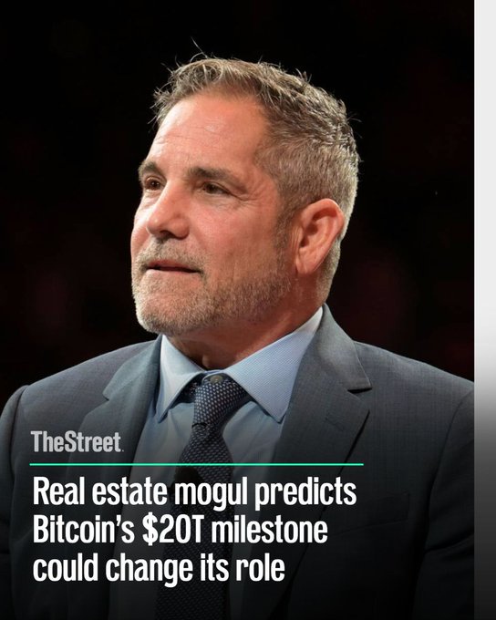 Grant Cardone Predicts Bitcoin Transition to Active Medium of Exchange at $20 Trillion Market Capitalization