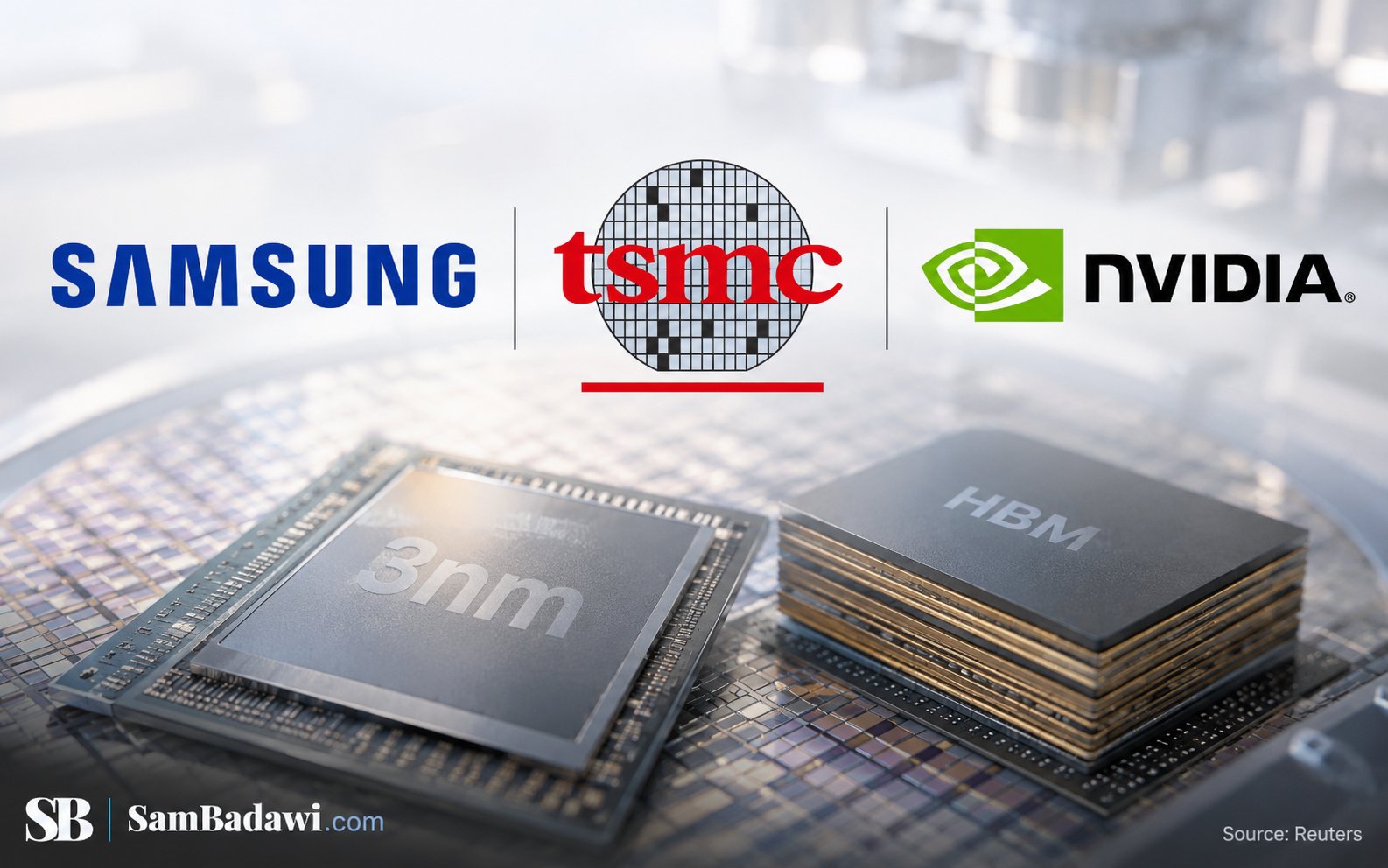 Samsung Reportedly Plans to Use $TSM's 3nm Process for $NVDA's Next-Gen Custom HBM Chips
