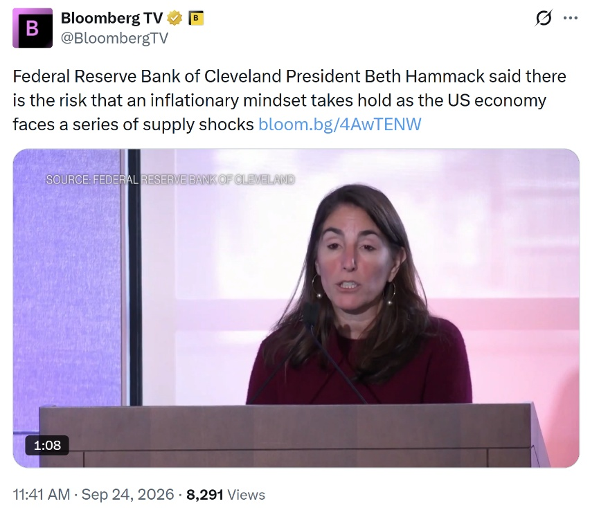 Cleveland Fed President Warns of Inflationary Mindset Risk and Eroding Currency Confidence