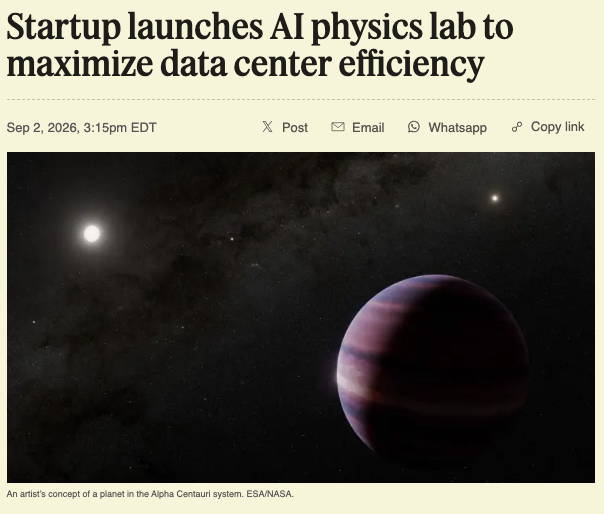 Physical Superintelligence Launches With $58 Million Funding to Optimize Data Centers Using "AI Physicists"