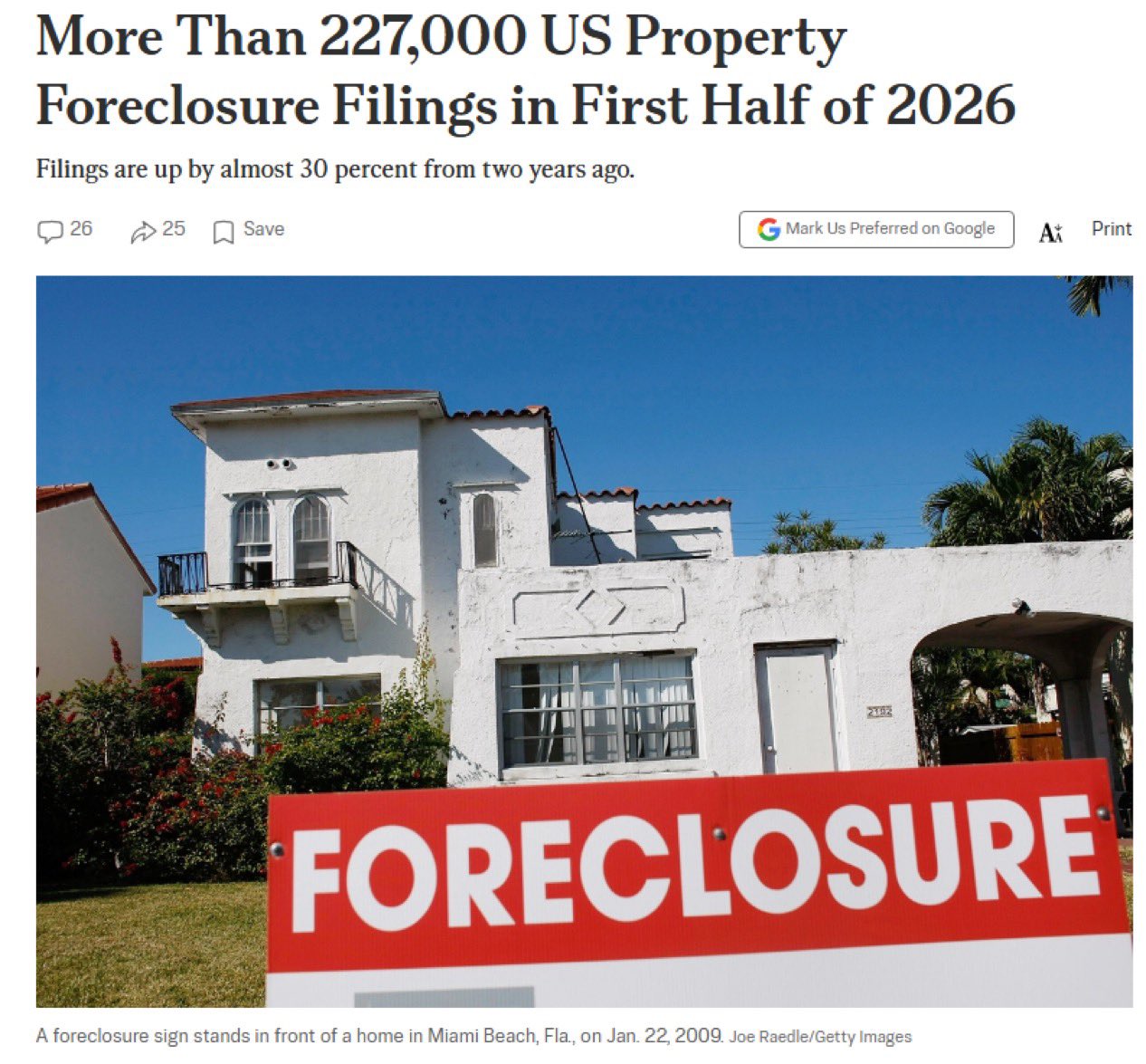 U.S. foreclosure filings jump 21% year over year