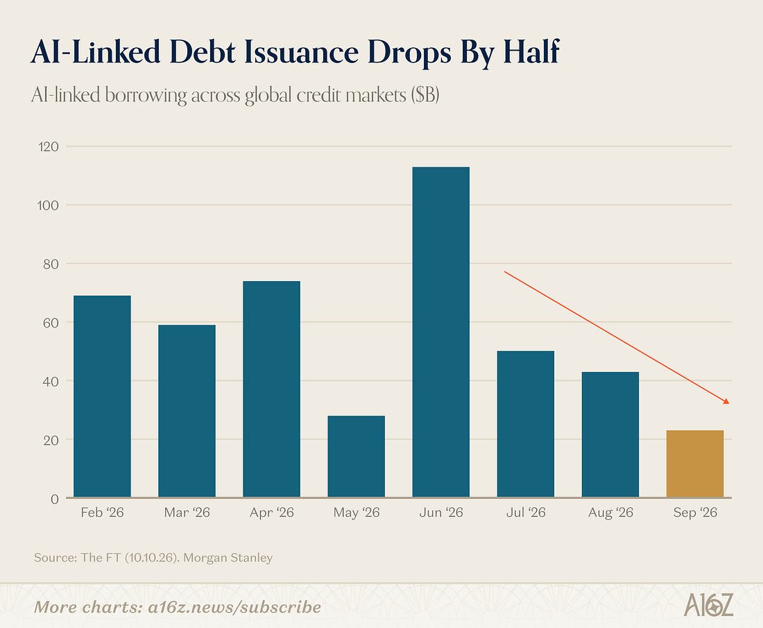 AI-Linked Borrowing Plunges by Half